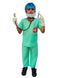 BookMyCostume Doctor Surgeon Professional Costume with Stethoscope – Complete Medical Uniform Set with Surgical Mask, Cap, Syringe & Gloves for Kids | Perfect for Role Play & Fancy Dress